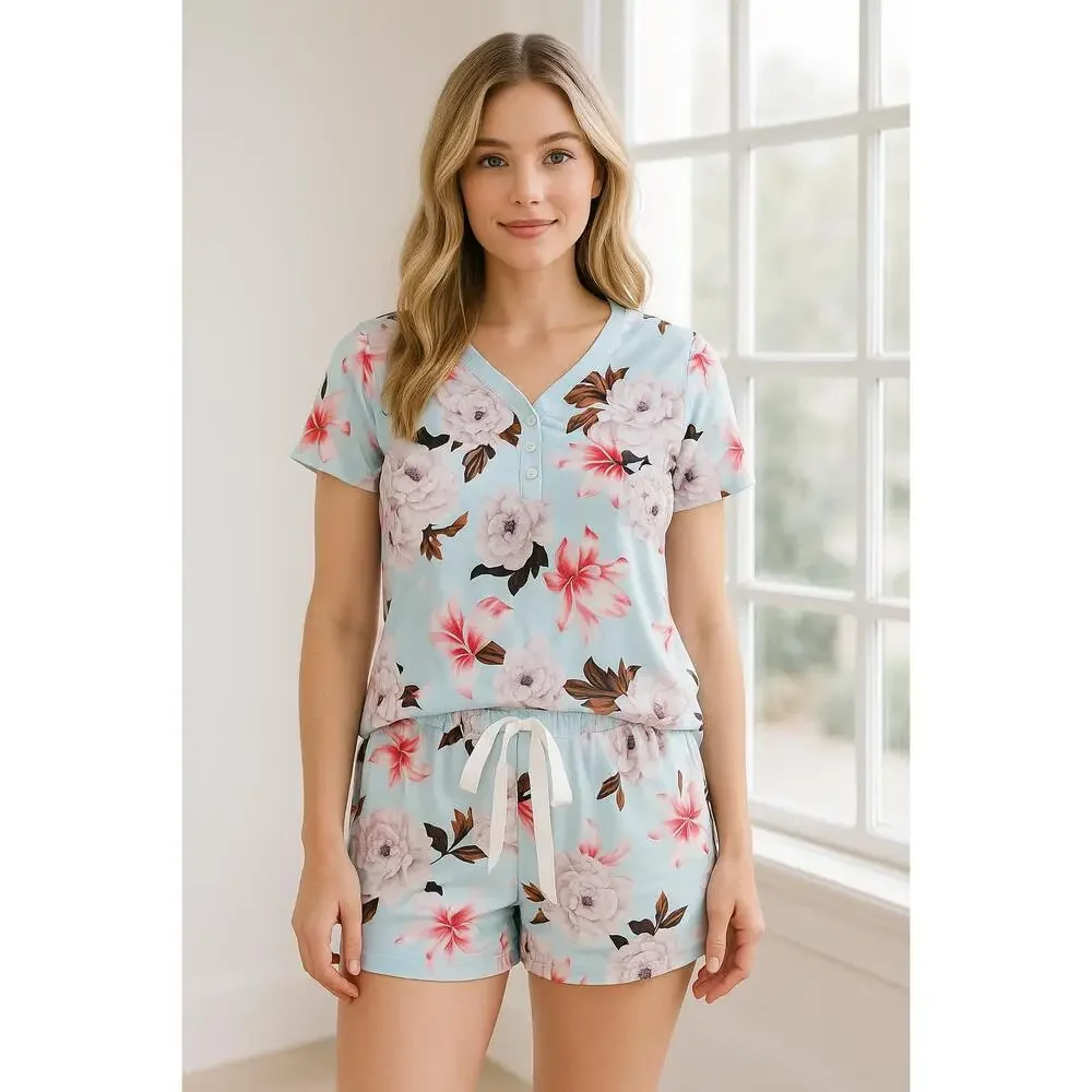 Blush Breeze Floral Lounge Set